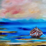 Anchored in Light original acrylic painting spiritual abstract wall art