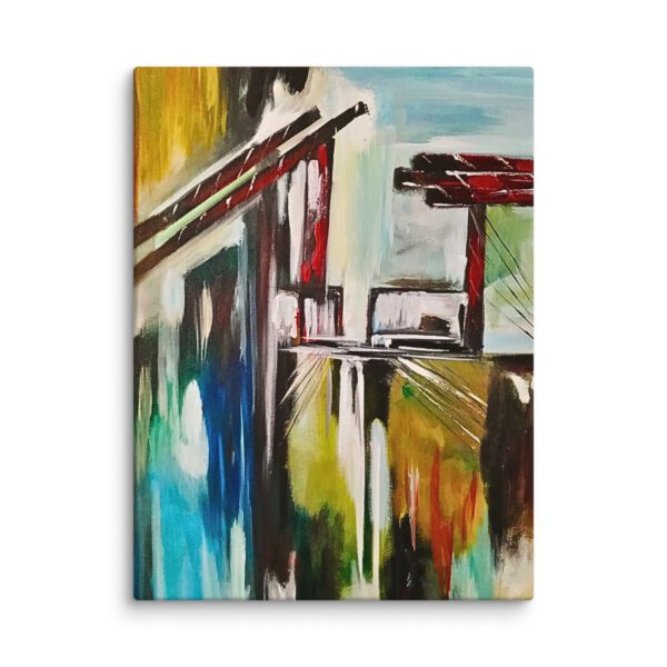Bridge of Opportunity motivational abstract wall art  premium gallery wrapped contemporary statement canvas print, ready to hang
