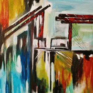 Bridge of Opportunity original acrylic painting spiritual abstract wall art