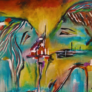 Feeling original acrylic painting modern spiritual abstract wall art