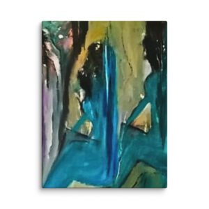 Internal Conflict, Duality in Motion minimalist abstract canvas wall art – modern monochrome statement piece, gallery wrapped and ready to hang