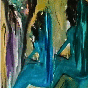 Internal Conflict original acrylic painting modern abstract spiritual wall art