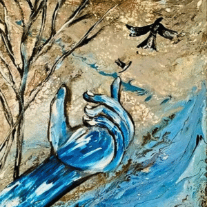 Let Go original acrylic painting spiritual abstract wall art