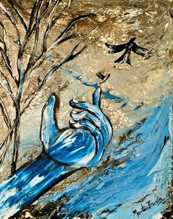 Let Go original acrylic painting spiritual abstract wall art