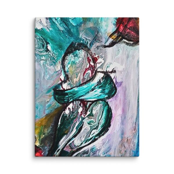 Love Yourself, Vulnerable Strength empowering abstract wall art canvas print – feminine healing decor, gallery wrapped and ready to hang
