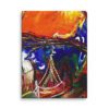 Orange abstract canvas print for living room