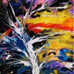 original abstract acrylic painting for modern interiors intencity by mamta jharia