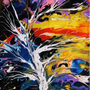 original abstract acrylic painting for modern interiors intencity by mamta jharia