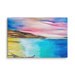 Peace calming abstract canvas wall art for living room – premium gallery wrapped neutral abstract canvas print, ready to hang