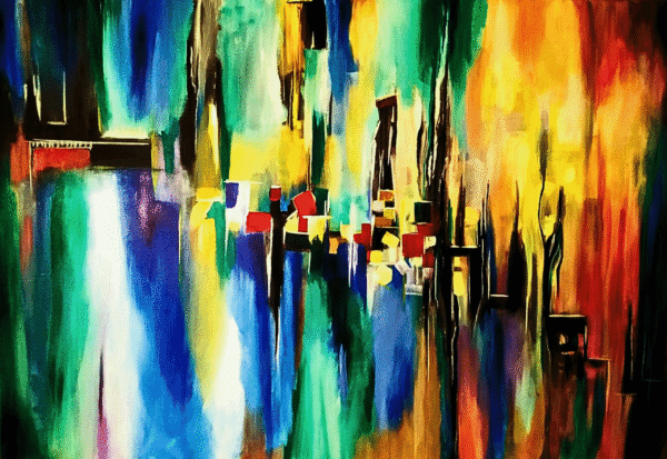 Step original acrylic painting luxury modern abstract wall art