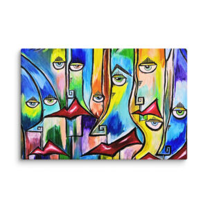 abstract face wall art