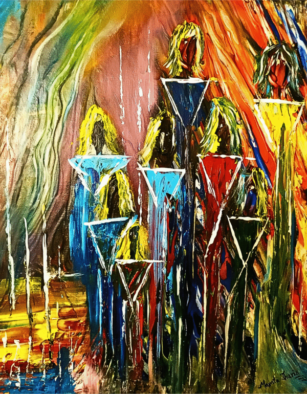 Womanhood original acrylic painting modern abstract feminine wall art