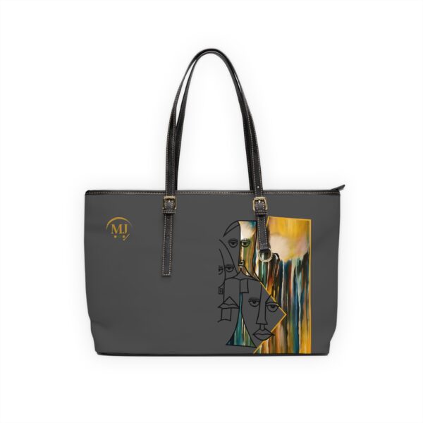 Copy of Copy of Stairway of Dreams Leather Bag – Surreal Abstract Art Design by MJ Art