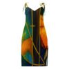 Premium tie strap midi bodycon dress for women with artistic designer print