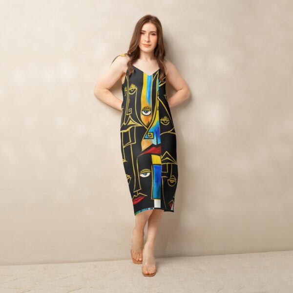 Tie-strap midi dress