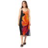Premium chic artistic bodycon dress for women with designer print