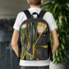 Artist designed abstract print backpack “Backpack” — lightweight, water resistant, laptop-friendly