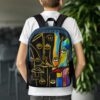Artist designed printed backpack “Backpack — unisex, water resistant, laptop-friendly