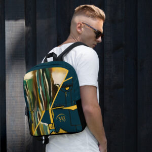 Artist designed printed backpack “Backpack” — unisex, water resistant, laptop-friendly
