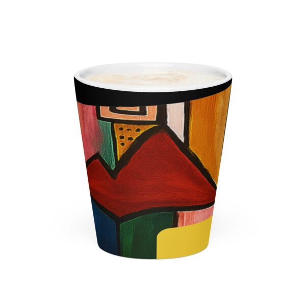 Art-Inspired Latte Mug – Modern Abstract Milk & Coffee Cup by MJ Art