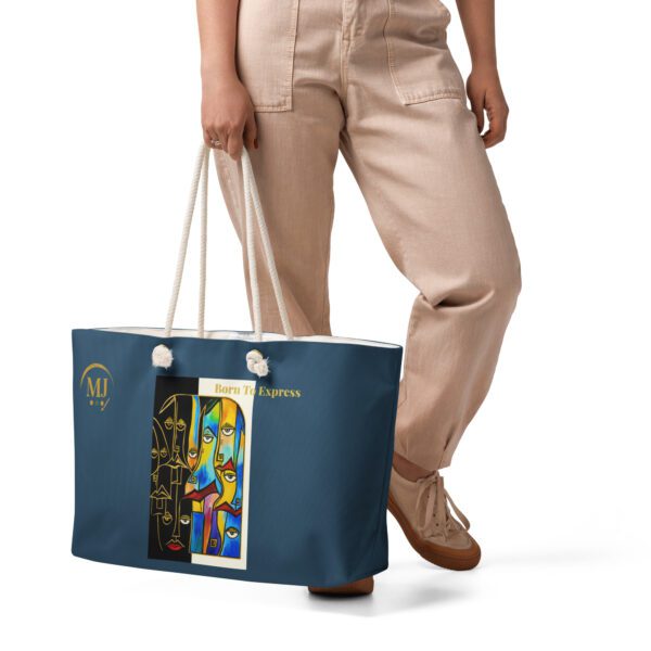 Luxury abstract oversized weekender bag modern designer travel tote