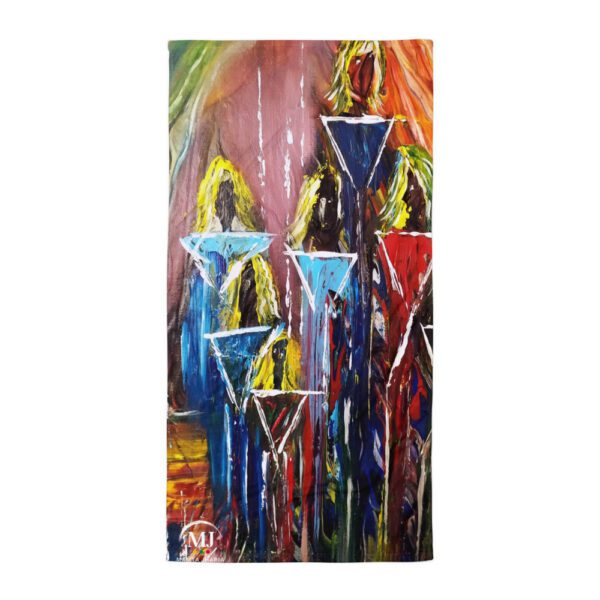 Luxury Abstract Art Beach Towel – “Art of Waves” by MJ | Quick-Dry, Large, Soft & Sand-Resistant