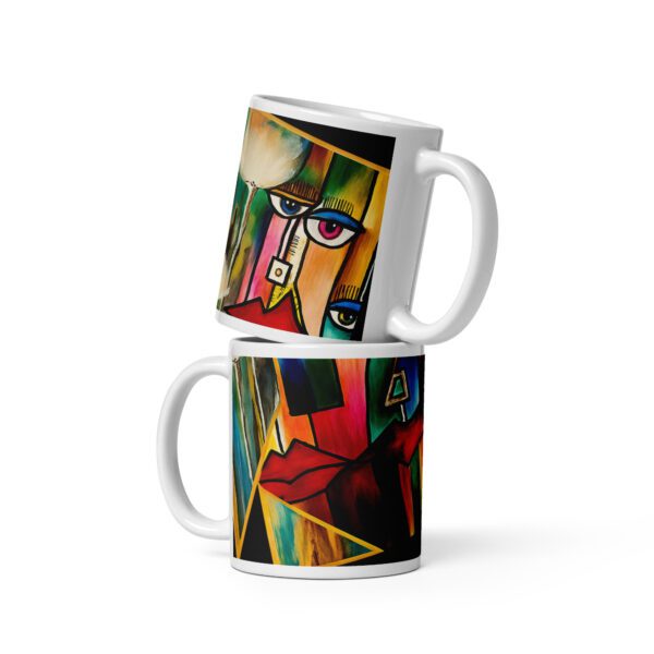 Abstract Art Coffee Mug – MJ Art Designer Ceramic Cup | Luxury Modern Expressionist Mug