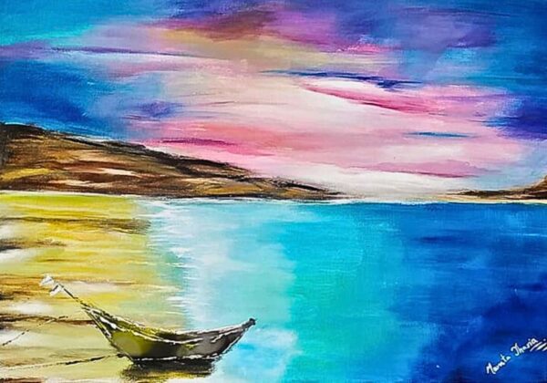 Peace Abstract Canvas Wall Art Print by Mamta Jharia