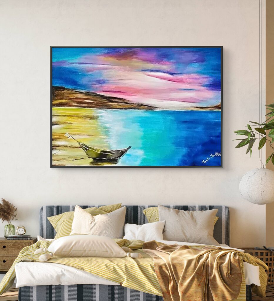 how to choose art for a minimalist home with abstract wall art
