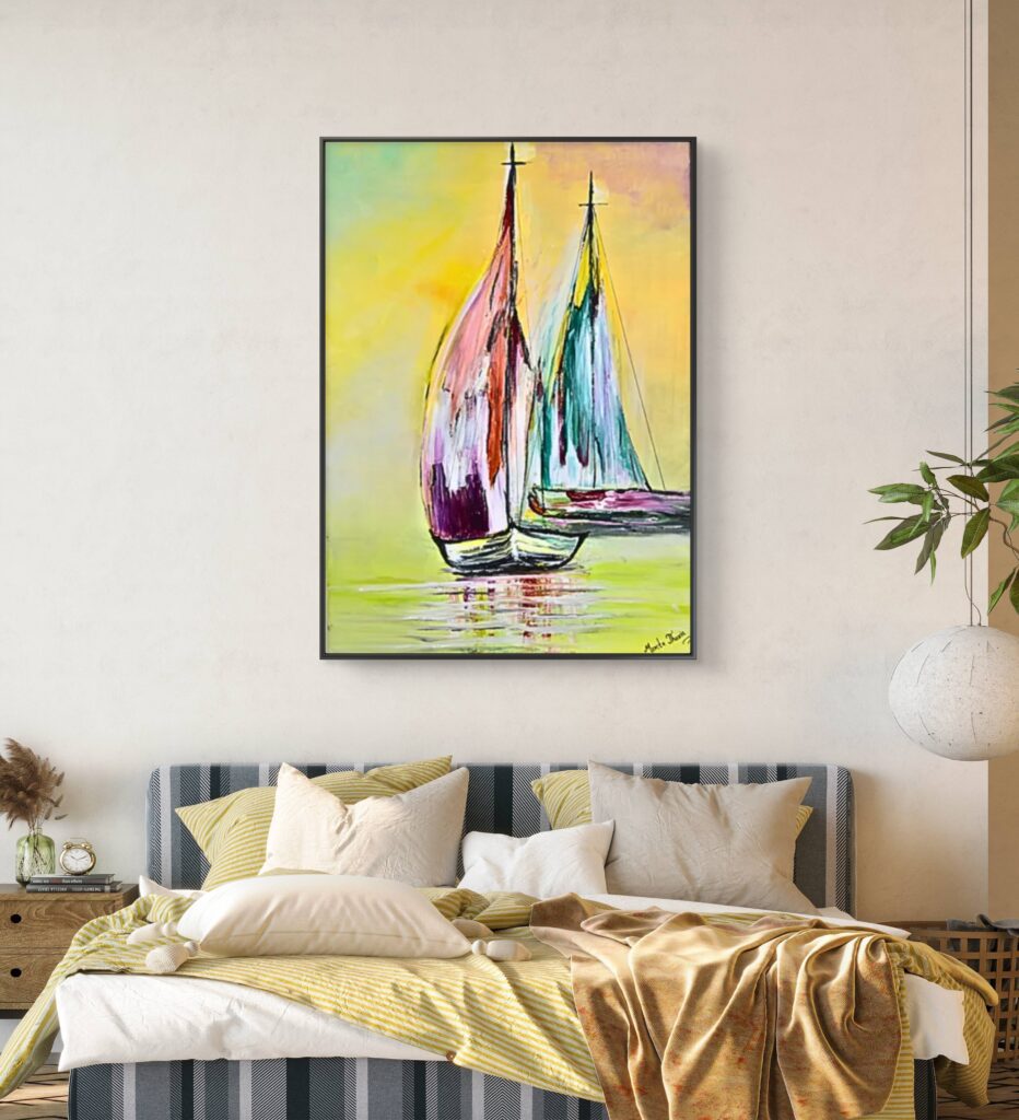 Vastu colors for wall art in bedroom for restful sleep