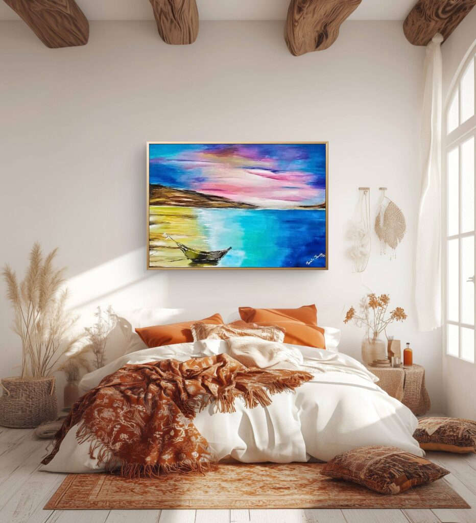 vastu tips for art in the bedroom calming abstract wall art