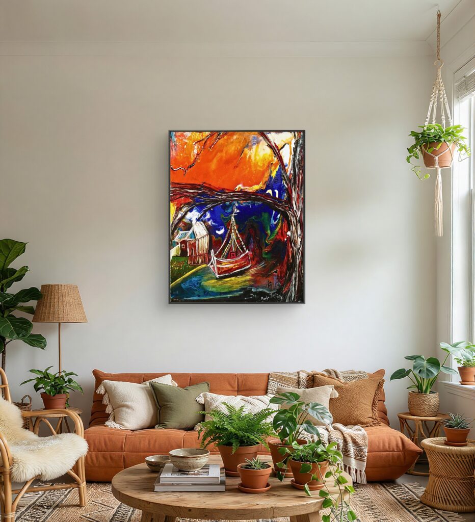 original paintings vs prints living room abstract wall art