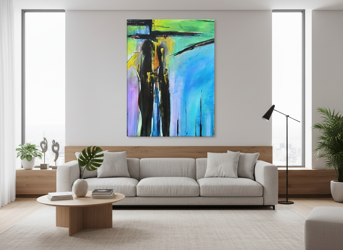 Sicilian Summer Color Palettes in Modern Abstract Paintings