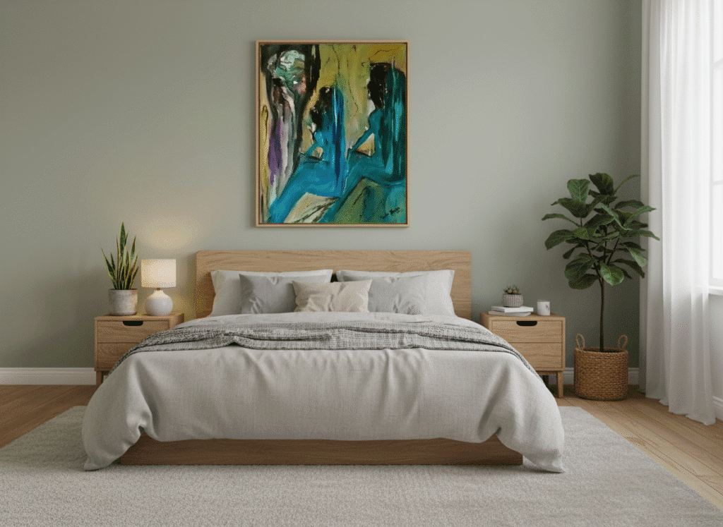 modern Indian art in home decor bedroom ideas