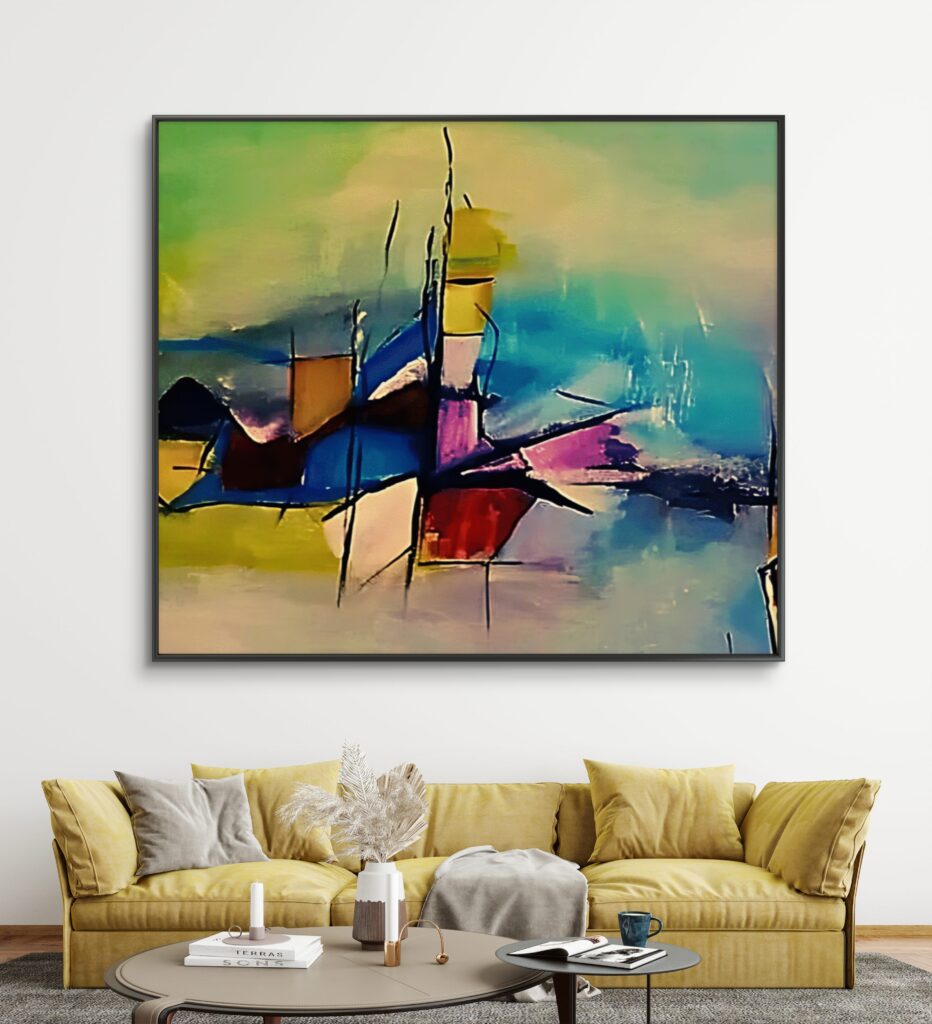 how to identify high-quality original artwork living room abstract painting